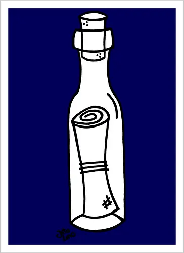 Flaschenpost (weiß)