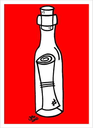 Flaschenpost (weiß)