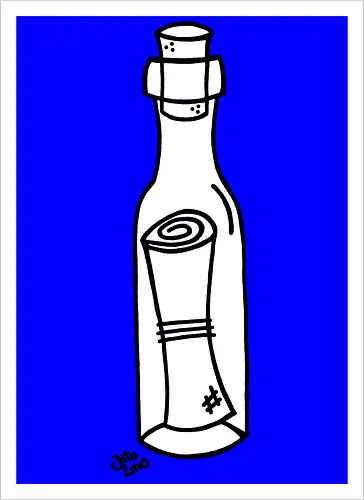 Flaschenpost (weiß)