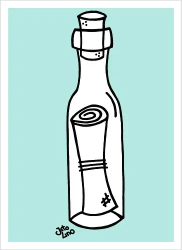 Flaschenpost (weiß)