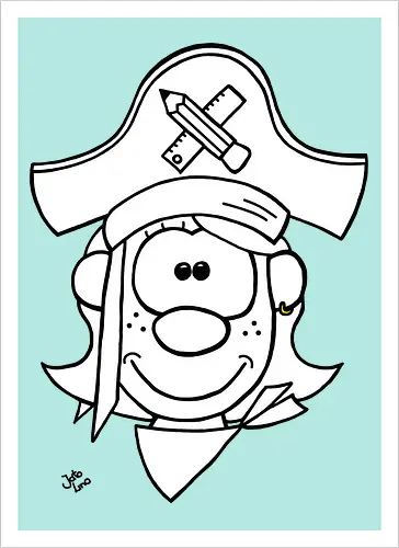 Schulpiratin (gold)