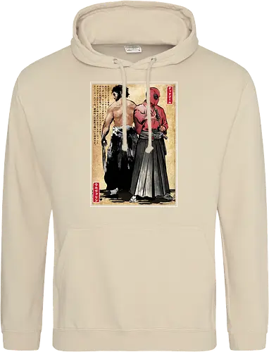 Mutant samurai and Red ronin woodblock