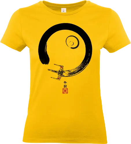 Red five enso - circle, falcon, galaxy, zen, millenium, movies, moon - Standard T-Shirt (Women)