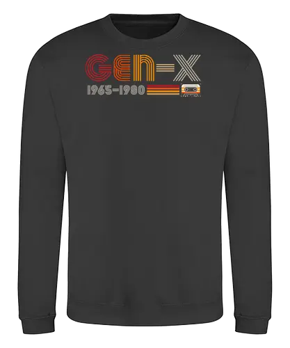 Retro Gen X - retro, gen x, millenials, cassette, 70s, 80s - Sweatshirt