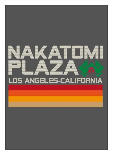 Retro plaza - retro, nakatomi plaza, bruce willis, die hard, action movies - Artprint
