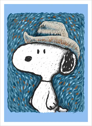 Snoop Van Dogh - cartoons, vincent van gogh, painter, funny - Artprint