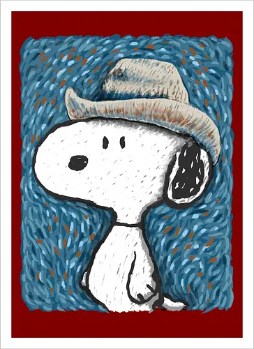 Snoop Van Dogh - cartoons, vincent van gogh, painter, funny - Artprint