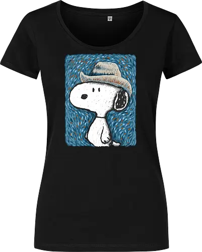 Snoop Van Dogh - cartoons, vincent van gogh, painter, funny - Women T-Shirt
