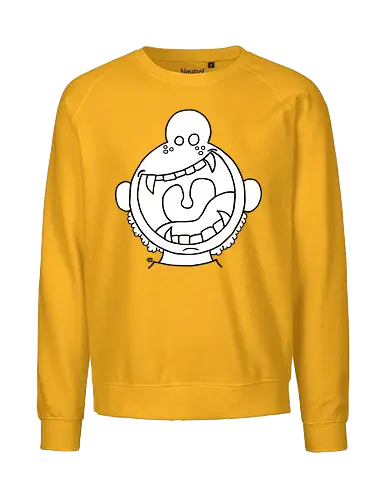Fütter mich! (1) - comic, comics, comic style, füttern, comic stil, monster, halloween, kind, kinder, niedlich, mund, zähme, baby, lätzchen, hunger - Fairtrade Sweatshirt