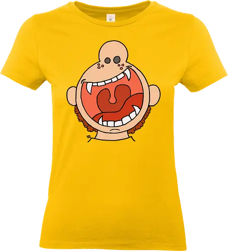 Fütter mich! (4) - comic, comics, comic style, comic stil, monster, halloween, kind, kinder, niedlich, mund, zähme, baby, lätzchen, hunger, füttern - Standard T-Shirt (Women)