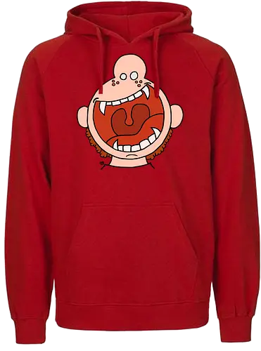 Fütter mich! (3) - comic, comics, comic style, comic stil, monster, halloween, kind, kinder, niedlich, mund, zähme, baby, lätzchen, hunger, füttern - Fairtrade Hoodie