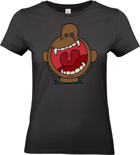 Fütter mich! (5) - comic, comics, comic style, comic stil, monster, halloween, kind, kinder, niedlich, mund, zähme, baby, lätzchen, füttern, hunger - Standard T-Shirt (Women)