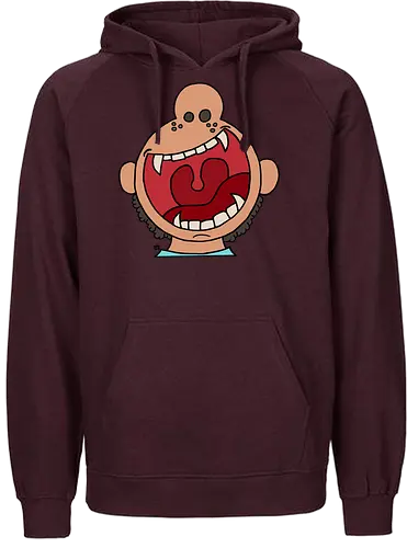 Fütter mich! (6) - comic, comics, comic style, comic stil, monster, halloween, kind, kinder, niedlich, mund, zähme, baby, lätzchen, hunger, füttern - Fairtrade Hoodie
