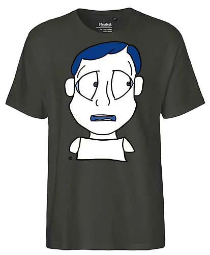 Lost and Concerned (4) - comic, comics, comic style, comic stil, monster, halloween, sad, traurig, traurigkeit, depression, allein, alleine, einsam, trauer, angsthase - Fairtrade T-Shirt