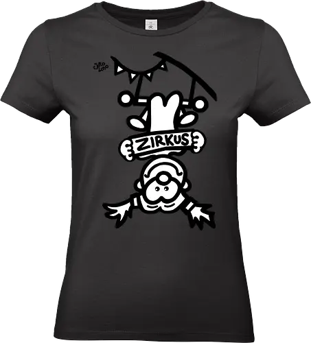 Hochseil  - comic, comics, comic style, comic stil, monster, halloween, zirkus, manege, unterhaltung, akrobat, kind, kinder, clown - Standard T-Shirt (Women)