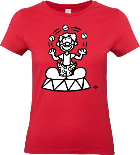 Clown - comic, comics, comic style, comic stil, monster, halloween, zirkus, manege, unterhaltung, akrobat, kind, kinder, clown - Standard T-Shirt (Women)