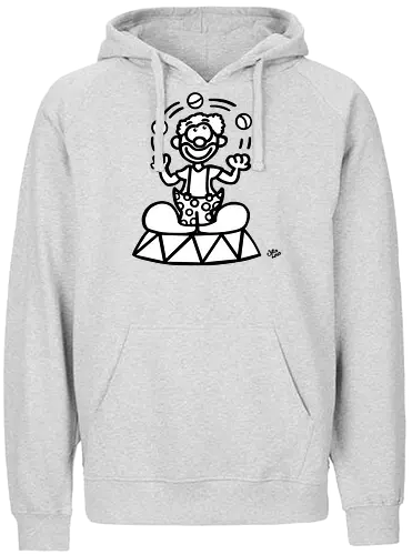 Clown - comic, comics, comic style, comic stil, monster, halloween, zirkus, manege, unterhaltung, akrobat, kind, kinder, clown - Fairtrade Hoodie