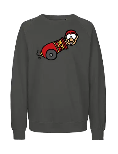 Kanone! (bunt 1) - comic, comics, comic style, comic stil, monster, halloween, zirkus, manege, unterhaltung, akrobat, kind, kinder, clown - Fairtrade Sweatshirt