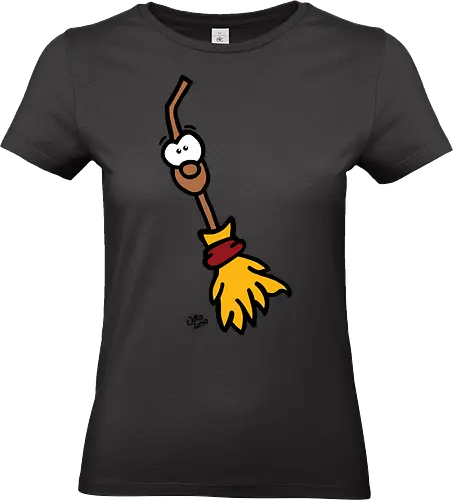 Hexenbesen (bunt) - Comic, Comic Style, Comic Stil, Zeichnung, comics, zauberei, zauberer, hexe, drache, besen, hexen, hexerei, magie, zauberkraft - Standard T-Shirt (Women)
