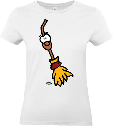 Hexenbesen (bunt) - Comic, Comic Style, Comic Stil, Zeichnung, comics, zauberei, zauberer, hexe, drache, besen, hexen, hexerei, magie, zauberkraft - Standard T-Shirt (Women)