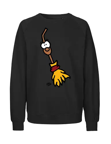 Hexenbesen (bunt) - Comic, Comic Style, Comic Stil, Zeichnung, comics, zauberei, zauberer, hexe, drache, besen, hexen, hexerei, magie, zauberkraft - Fairtrade Sweatshirt