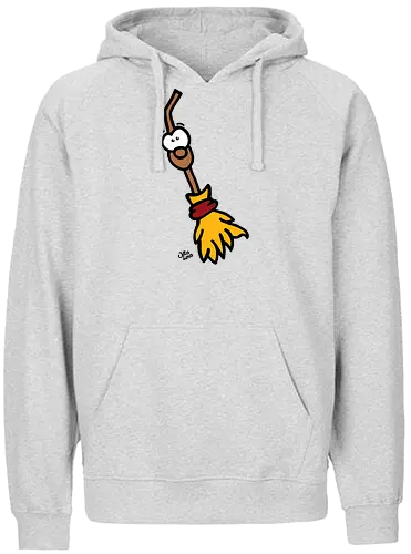 Hexenbesen (bunt) - Comic, Comic Style, Comic Stil, Zeichnung, comics, zauberei, zauberer, hexe, drache, besen, hexen, hexerei, magie, zauberkraft - Fairtrade Hoodie