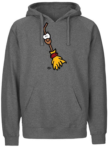 Hexenbesen (bunt) - Comic, Comic Style, Comic Stil, Zeichnung, comics, zauberei, zauberer, hexe, drache, besen, hexen, hexerei, magie, zauberkraft - Fairtrade Hoodie