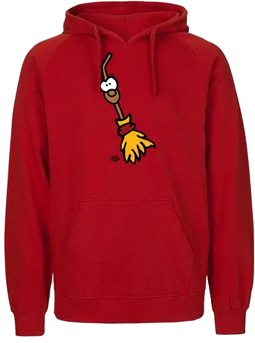Hexenbesen (bunt) - Comic, Comic Style, Comic Stil, Zeichnung, comics, zauberei, zauberer, hexe, drache, besen, hexen, hexerei, magie, zauberkraft - Fairtrade Hoodie