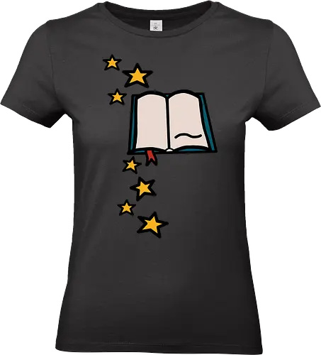 Zauberbuch (bunt) - Comic, Comic Style, Comic Stil, Zeichnung, comics, zauberei, zauberer, hexe, drache, besen, hexen, hexerei, magie, zauberkraft, zauberbuch, magisch - Standard T-Shirt (Women)