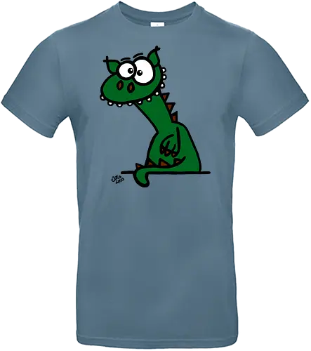 Drache (grün) - Comic, Comic Style, Comic Stil, Zeichnung, comics, zauberei, zauberer, hexe, drache, besen, hexen, hexerei, magie, zauberkraft, drachen, niedlich - Standard T-Shirt