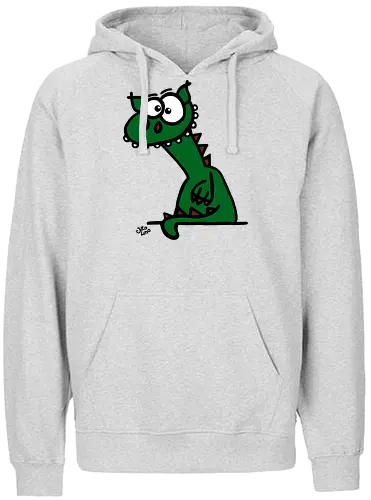 Drache (grün) - Comic, Comic Style, Comic Stil, Zeichnung, comics, zauberei, zauberer, hexe, drache, besen, hexen, hexerei, magie, zauberkraft, drachen, niedlich - Fairtrade Hoodie
