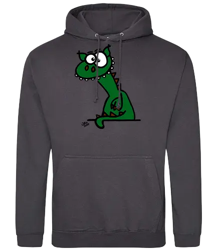 Drache (grün) - Comic, Comic Style, Comic Stil, Zeichnung, comics, zauberei, zauberer, hexe, drache, besen, hexen, hexerei, magie, zauberkraft, drachen, niedlich - Standard Hoodie