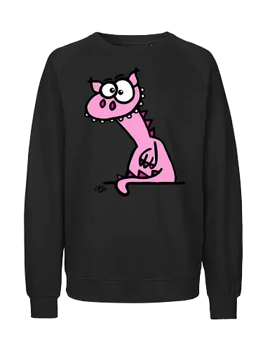 Drache (rosa) - Comic, Comic Style, Comic Stil, Zeichnung, comics, zauberei, zauberer, hexe, drache, besen, hexen, hexerei, magie, zauberkraft, drachen, niedlich - Fairtrade Sweatshirt