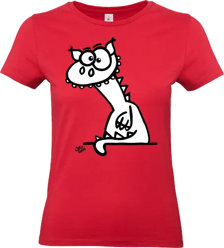 Drache (weiß) - Comic, Comic Style, Comic Stil, Zeichnung, comics, zauberei, zauberer, hexe, drache, besen, hexen, hexerei, magie, zauberkraft, drachen, niedlich - Standard T-Shirt (Women)