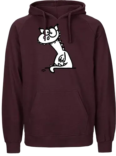 Drache (weiß) - Comic, Comic Style, Comic Stil, Zeichnung, comics, zauberei, zauberer, hexe, drache, besen, hexen, hexerei, magie, zauberkraft, drachen, niedlich - Fairtrade Hoodie