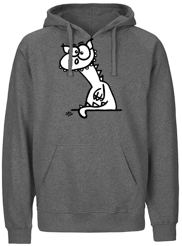 Drache (weiß) - Comic, Comic Style, Comic Stil, Zeichnung, comics, zauberei, zauberer, hexe, drache, besen, hexen, hexerei, magie, zauberkraft, drachen, niedlich - Fairtrade Hoodie