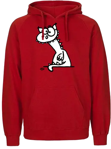 Drache (weiß) - Comic, Comic Style, Comic Stil, Zeichnung, comics, zauberei, zauberer, hexe, drache, besen, hexen, hexerei, magie, zauberkraft, drachen, niedlich - Fairtrade Hoodie
