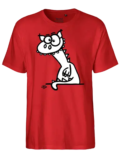 Drache (weiß) - Comic, Comic Style, Comic Stil, Zeichnung, comics, zauberei, zauberer, hexe, drache, besen, hexen, hexerei, magie, zauberkraft, drachen, niedlich - Fairtrade T-Shirt