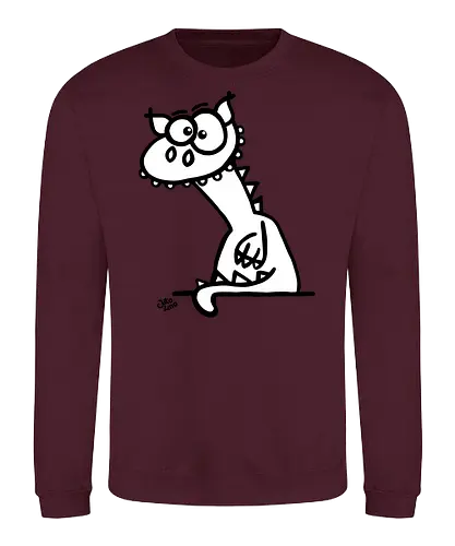 Drache (weiß) - Comic, Comic Style, Comic Stil, Zeichnung, comics, zauberei, zauberer, hexe, drache, besen, hexen, hexerei, magie, zauberkraft, drachen, niedlich - Sweatshirt