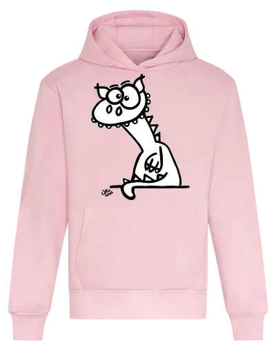 Drache (weiß) - Comic, Comic Style, Comic Stil, Zeichnung, comics, zauberei, zauberer, hexe, drache, besen, hexen, hexerei, magie, zauberkraft, drachen, niedlich - Heavyweight Hoodie