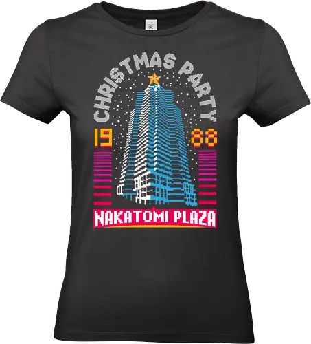 Nakatomi Plaza Christmas Party 88 - Die hard, Nakatomi plaza, 1988, ugly Christmas sweater, John mcClane, bruce willis, Christmas movies, Nakatomi, yippee ki yay, Christmas party, xmas - Standard T-Shirt (Women)