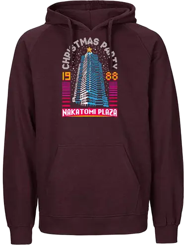 Nakatomi Plaza Christmas Party 88 - Die hard, Nakatomi plaza, 1988, ugly Christmas sweater, John mcClane, bruce willis, Christmas movies, Nakatomi, yippee ki yay, Christmas party, xmas - Fairtrade Hoodie