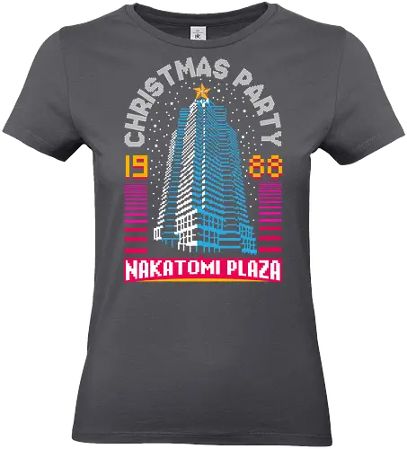 Nakatomi Plaza Christmas Party 88 - Die hard, Nakatomi plaza, 1988, ugly Christmas sweater, John mcClane, bruce willis, Christmas movies, Nakatomi, yippee ki yay, Christmas party, xmas - Standard T-Shirt (Women)