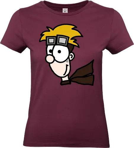 Pilot - Augen, Comic, Comic Style, Comic Stil, Zeichnung, comics, niedlich, pilot, reise, abenteuer, mut, mutig - Standard T-Shirt (Women)