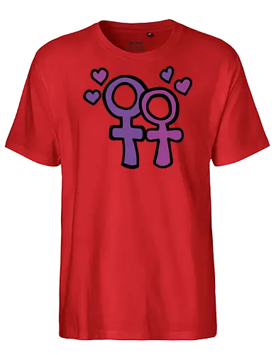 Love is Love - Augen, Comic, Comic Style, Comic Stil, Zeichnung, comics, niedlich, albern, lustig, witzig, bunt, drag, drag queen, lgbt, queer, lgbtq, lgbtqia+, lesbisch - Fairtrade T-Shirt