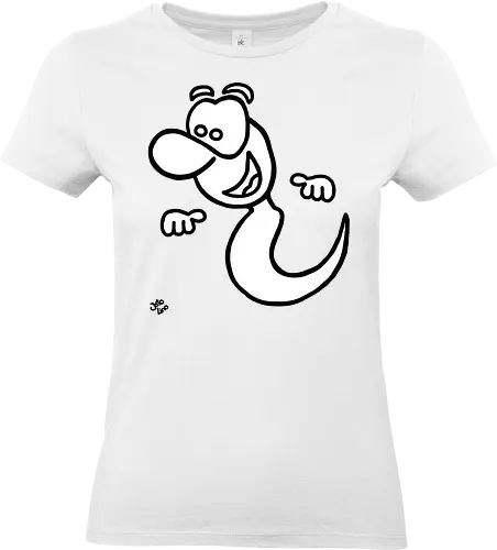 Gespenst (1) - Augen, Comic, Comic Style, Comic Stil, Zeichnung, comics, niedlich, albern, lustig, witzig, bunt, halloween, grusel, gruselig, gespenst, geist, geister - Standard T-Shirt (Women)