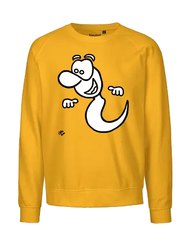 Gespenst (1) - Augen, Comic, Comic Style, Comic Stil, Zeichnung, comics, niedlich, albern, lustig, witzig, bunt, halloween, grusel, gruselig, gespenst, geist, geister - Fairtrade Sweatshirt