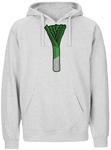 Lauch - Augen, Comic, Comic Style, Comic Stil, Zeichnung, comics, niedlich, albern, lustig, witzig, bunt, lauch, essen, gemüse - Fairtrade Hoodie