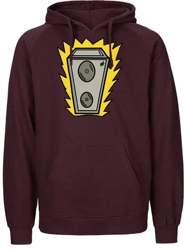 Lautsprecher - Augen, Comic, Comic Style, Comic Stil, Zeichnung, comics, niedlich, albern, lustig, witzig, bunt, musik, rock, konzert, festival, rocker, singen, sänger, musiker - Fairtrade Hoodie