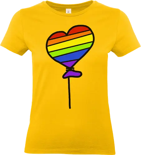 Regenbogenballon - Augen, Comic, Comic Style, Comic Stil, Zeichnung, comics, niedlich, albern, lustig, witzig, bunt, drag, drag queen, lgbt, queer, lgbtq, lgbtqia+ - Standard T-Shirt (Women)